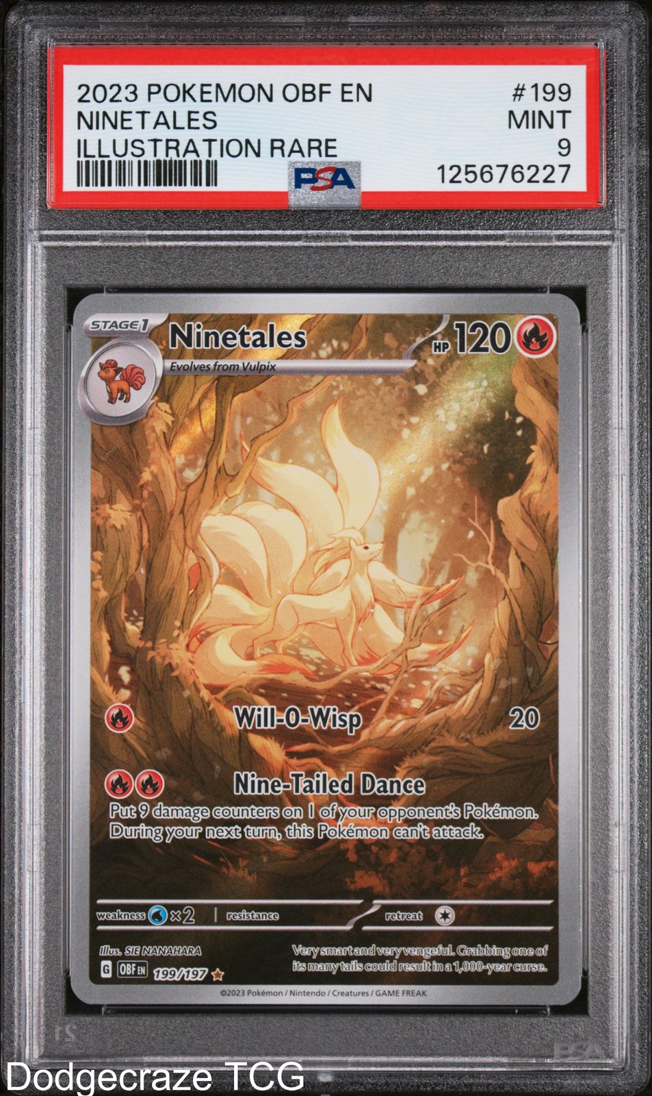 Ninetales 199/197 Illustration Rare Obf En-obsidian Flames Pokemon PSA 9