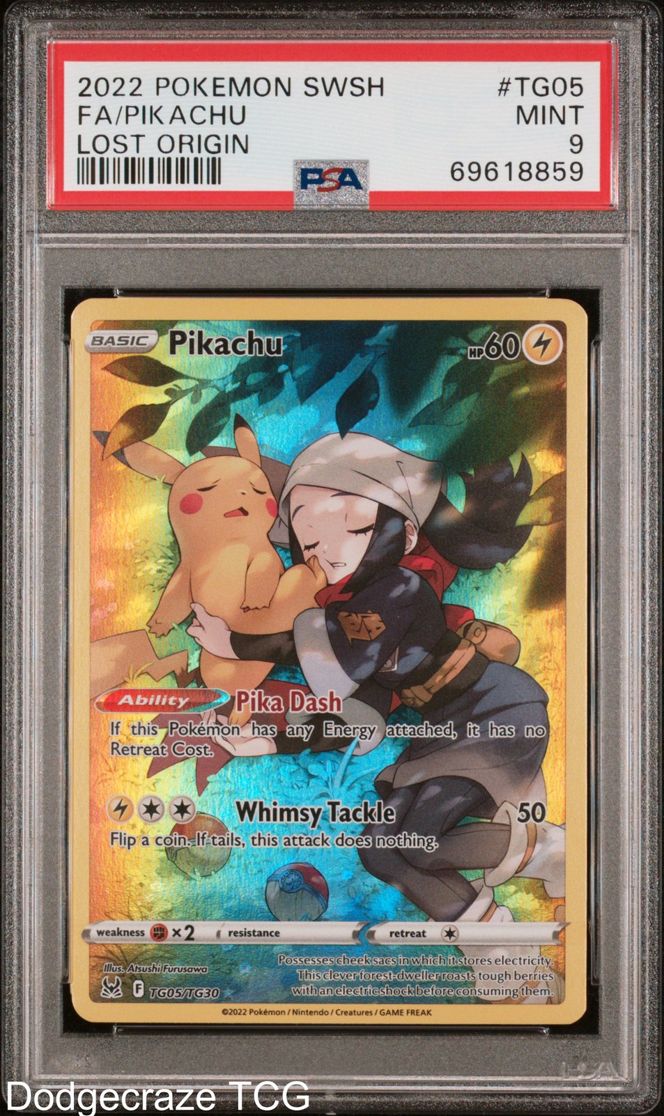 2022 Pokemon Lost Origin Pikachu TG05/TG30 PSA 9