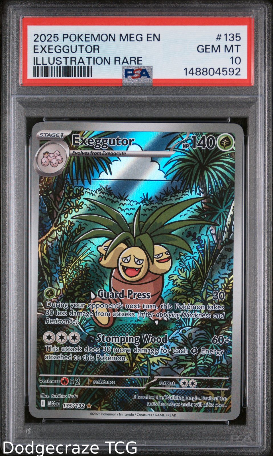 2025 Pokemon Mega Evolution Exeggutor Illustration Rare 135/132 PSA 10