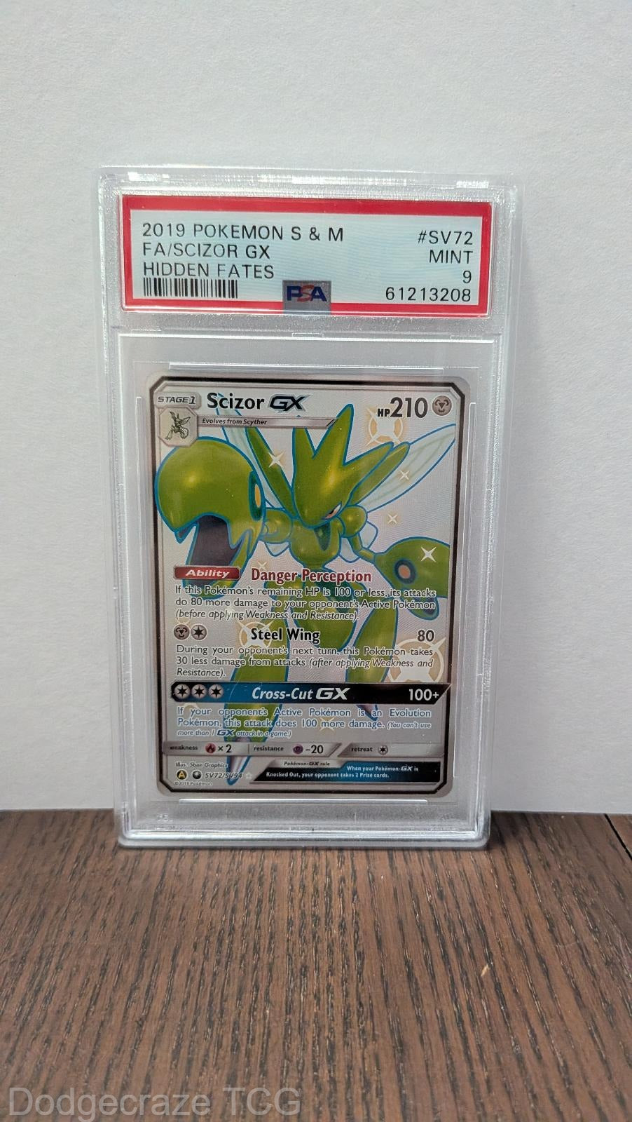 2019 Pokemon Hidden Fates Scizor Gx SV72/SV94 PSA 9
