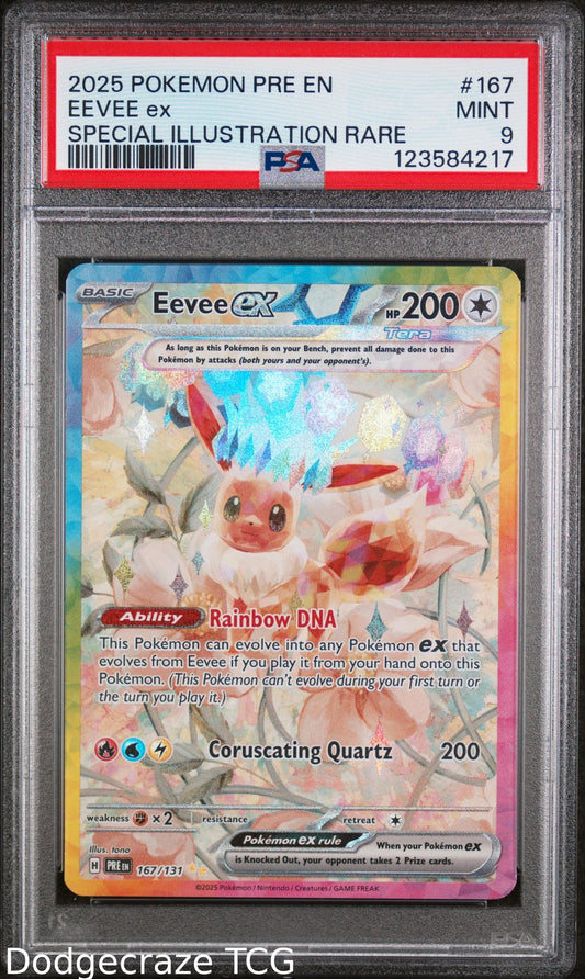 2025 Pokemon Eevee EX Special Illustration Rare 167/131 PSA 9