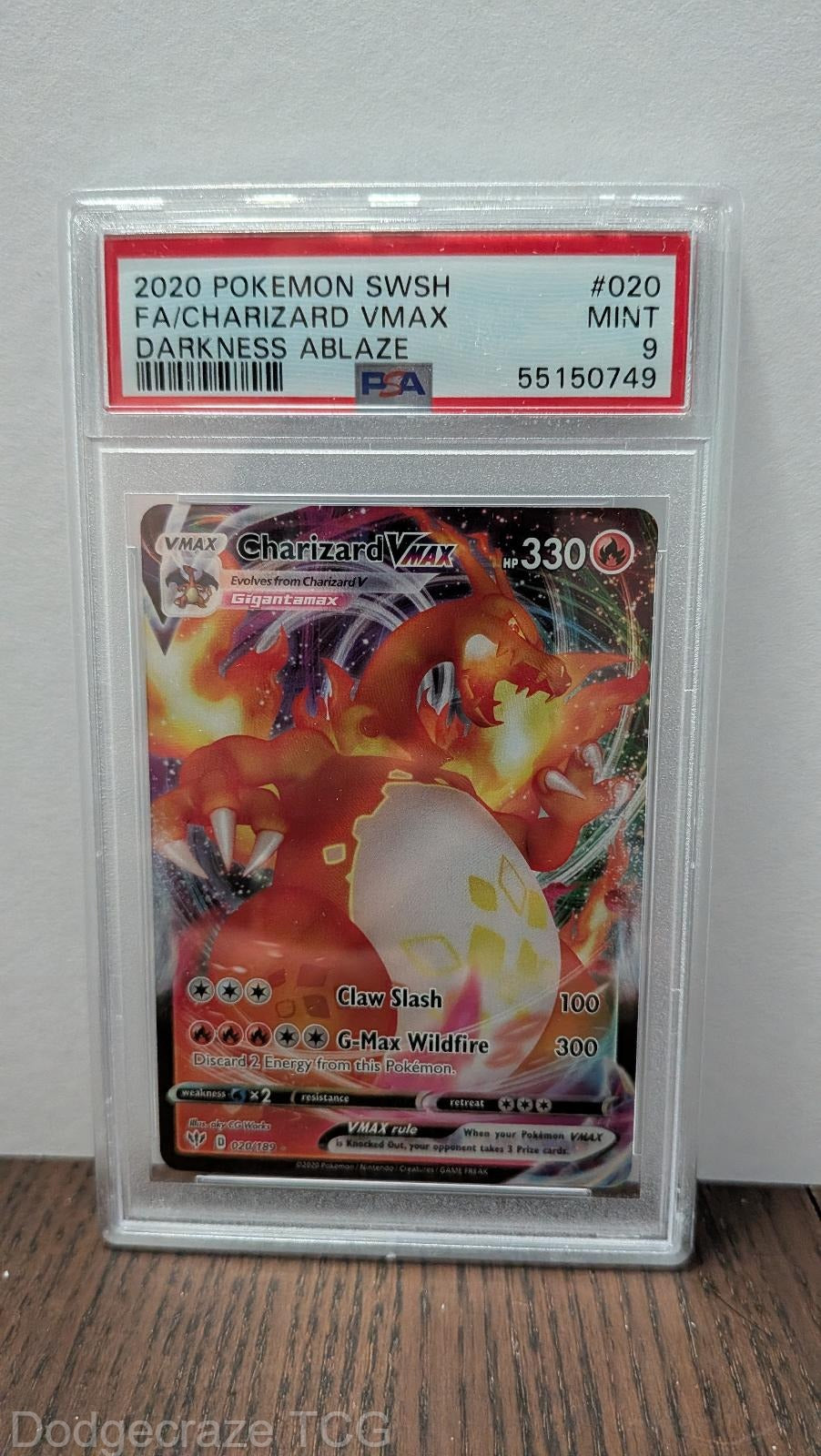 2020 Pokemon Darkness Ablaze Charizard Vmax 020/189 PSA 9