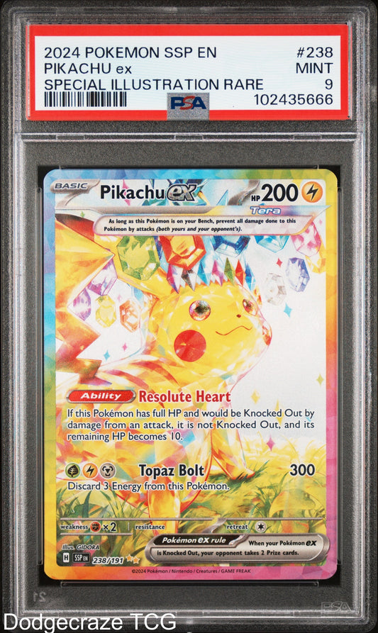 2024 Pokemon Pikachu EX Special Illustration Rare 238/191 PSA 9