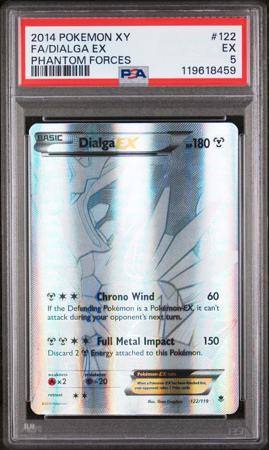 2014 Pokemon Phantom Forces Dialga EX 122/119 PSA 5