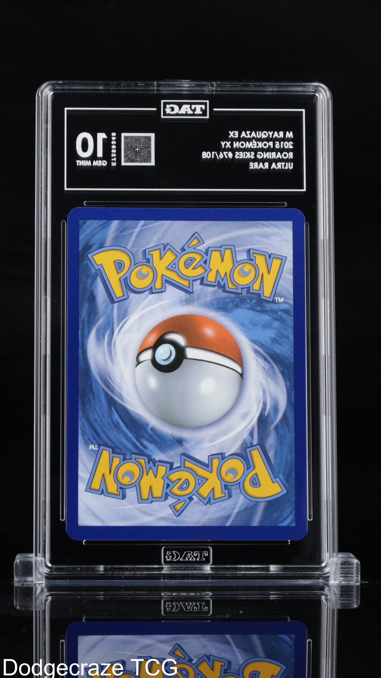2015 Pokemon Roaring Skies Mega Rayquaza EX 76/108 Tag 10 Gem Mint POP 1