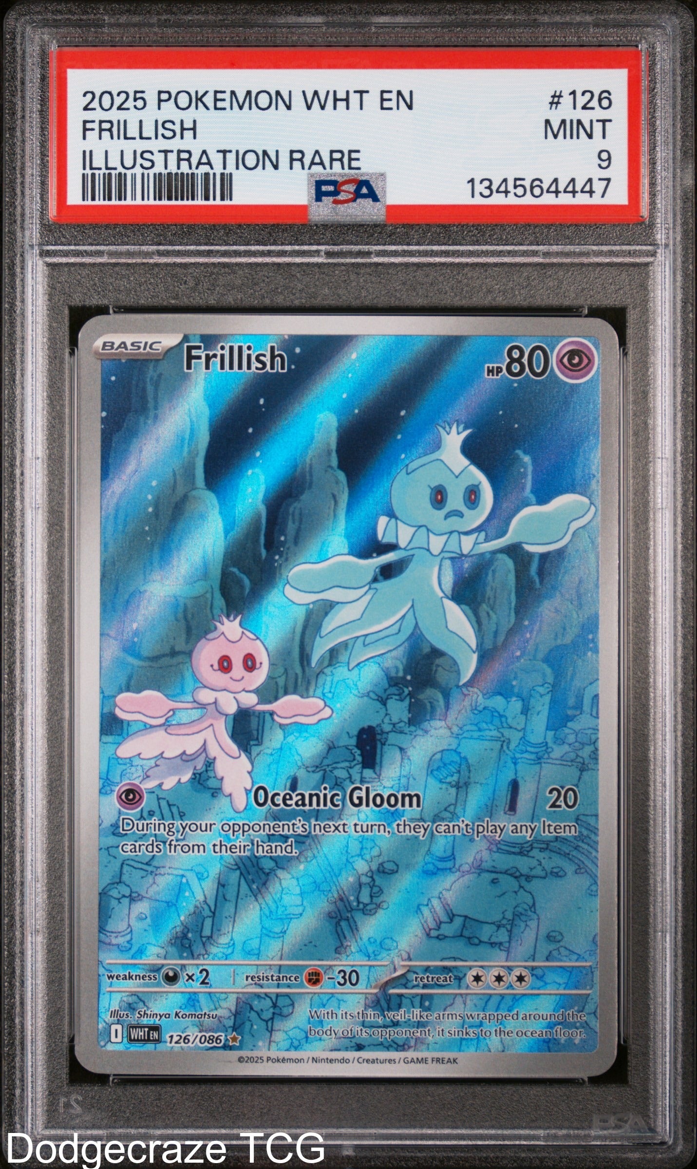2025 Pokemon Wht En-white Flare Frillish Illustration Rare 126/086 PSA 9