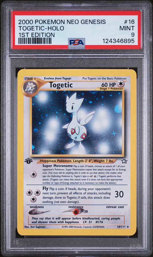 2000 Pokemon Neo Genesis 1st Edition Togetic Holo 16/111 PSA 9