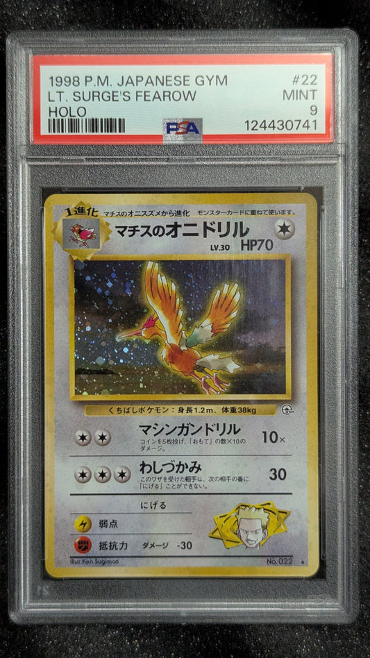 LT Surge's Fearow - Japanese Gym - PSA 9