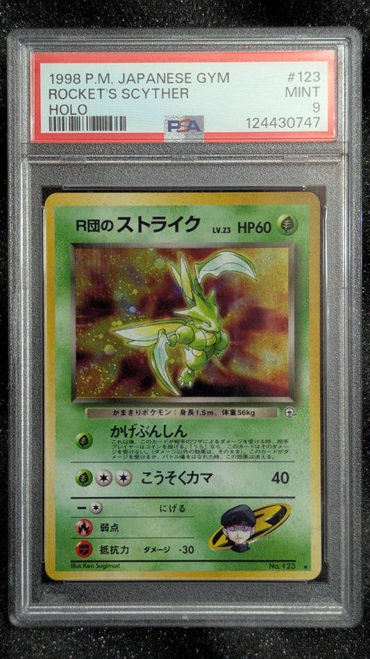 Rocket's Scyther - 1998 Japanese Gym 123 - PSA 9