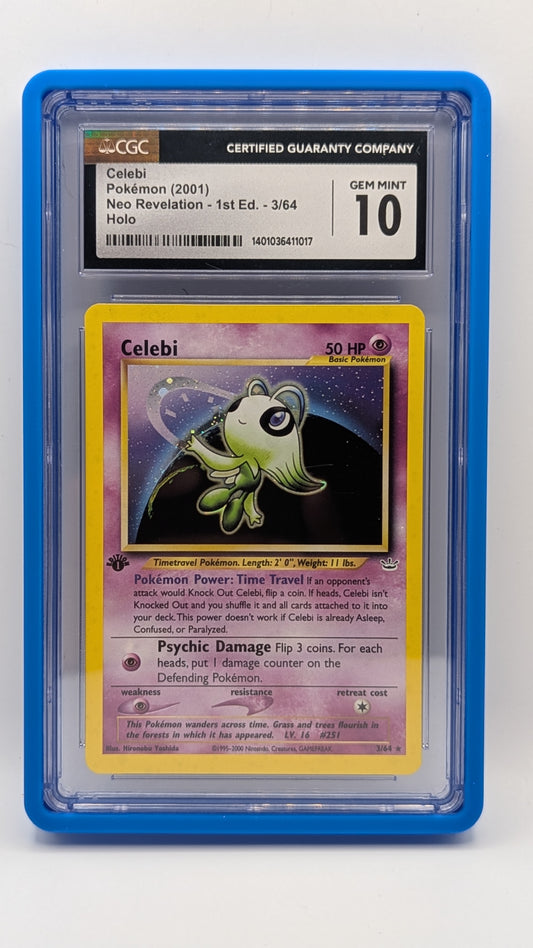CGC 10 - Celebi #3 First Edition - Neo Revelations