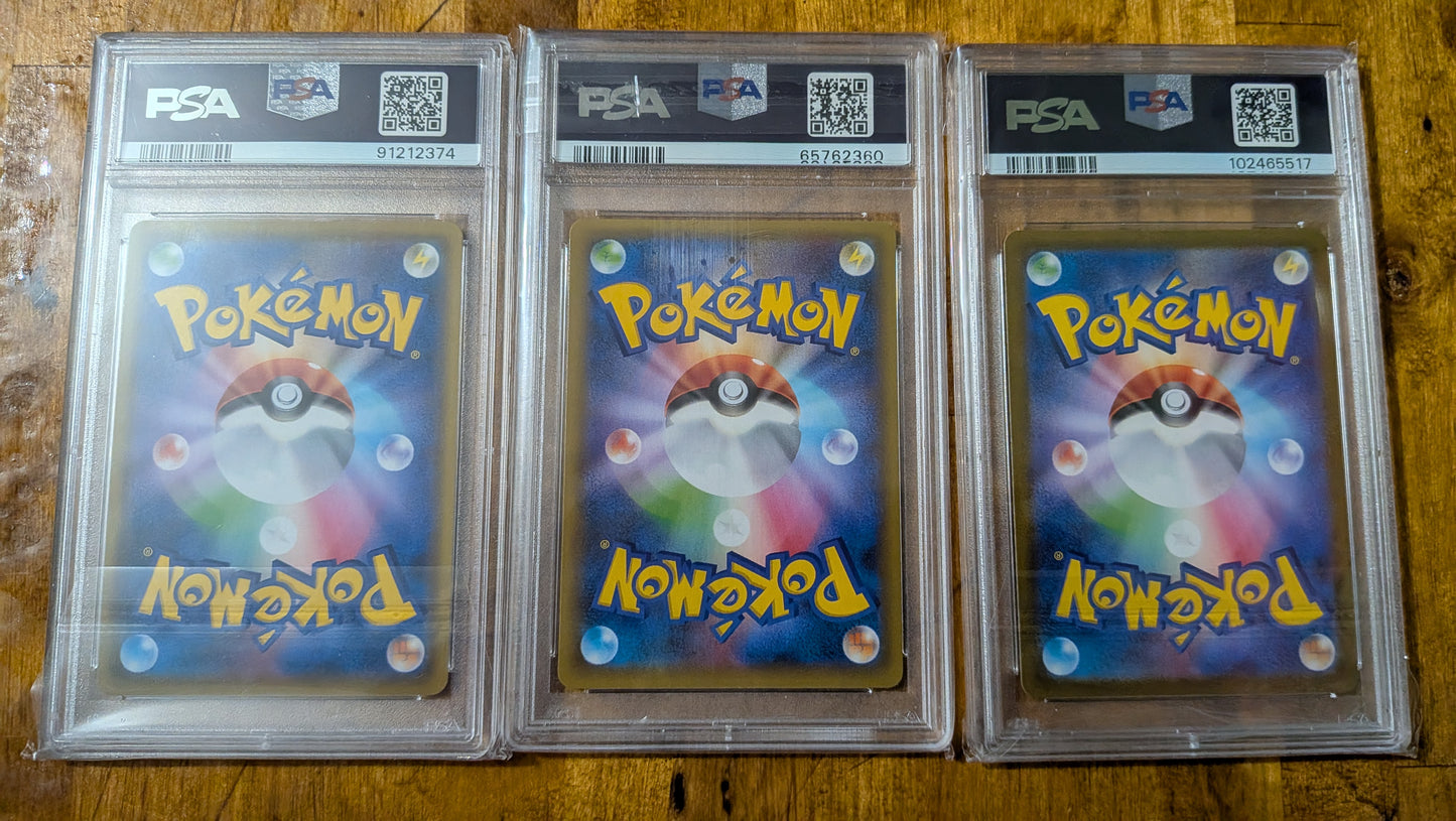 Pokemon Charizard Venusaur Blastoise 25th Anniversary JP Sequential PSA 10 Set