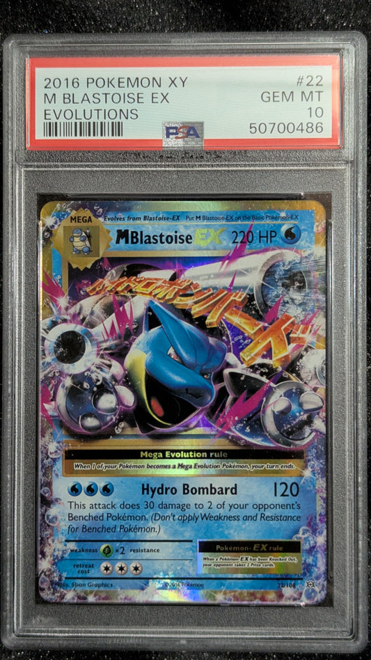 M Blastoise EX - #22 XY Evolutions - PSA 10